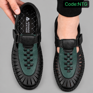 কালো ও সবুজ ছেলেদের ক্যাজুয়াল স্যান্ডেল - Black Green Men's Casual Sandal NTG
